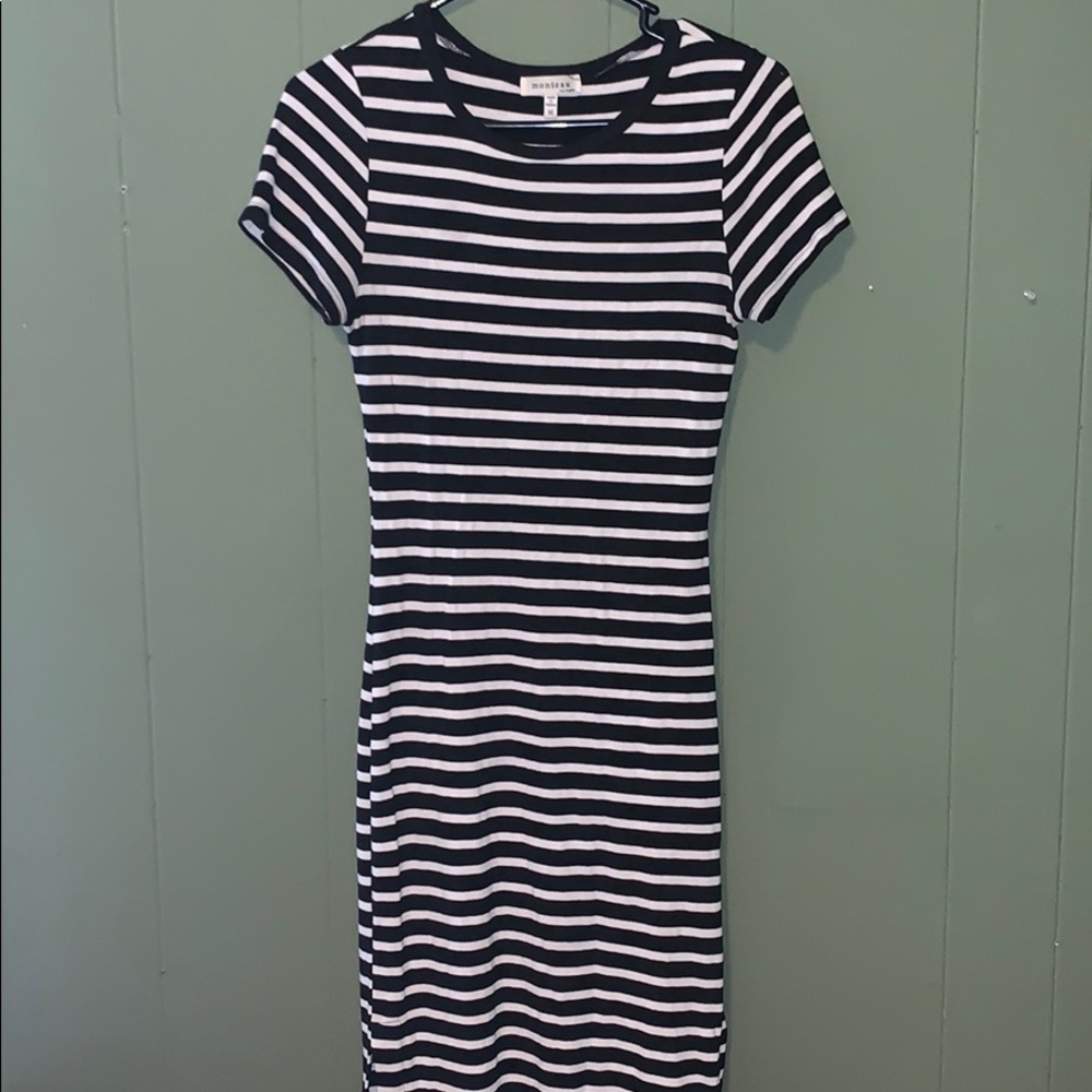 Striped bodycon Midi Dress